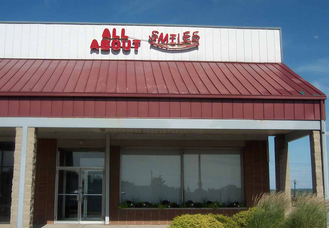 Exterior of All About Smiles dentist office